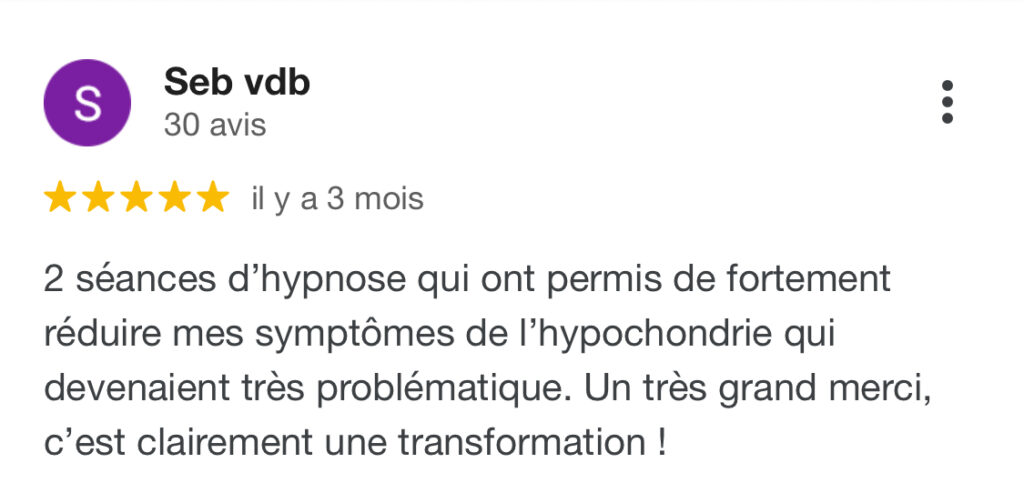 Angoisse et peur de la maladie et de la mort Thérapie