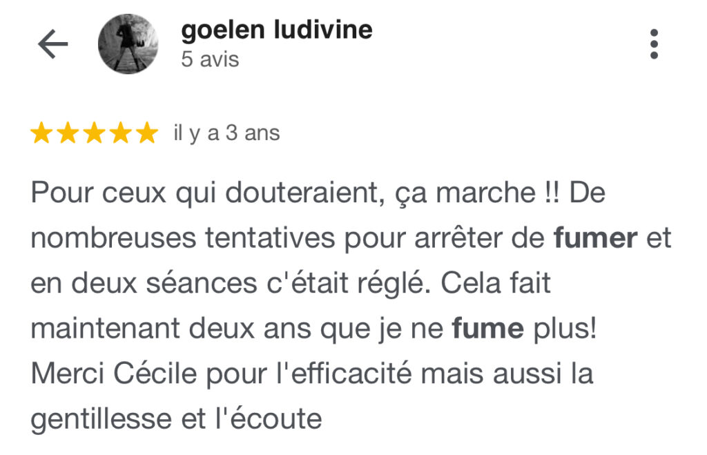 Arrêt de tabac Paris