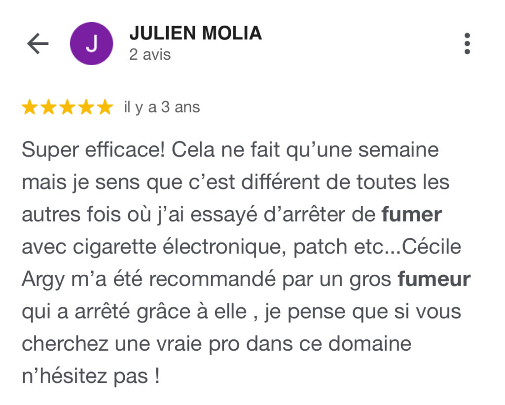 Arrêt de tabac Paris